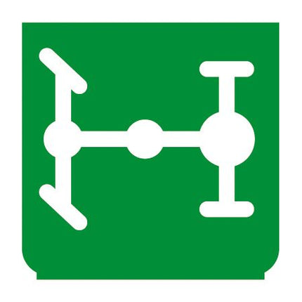 Emblem - Differentialsperre hinten grün - 1 - Stück ENG