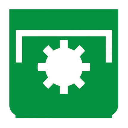 Emblem - Zapfwelle grün - 1 - Stück ENG