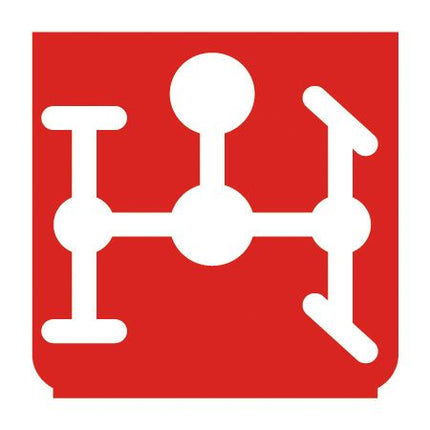 Emblem - zusätzlicher Antrieb rot - 1 - Stück ENG