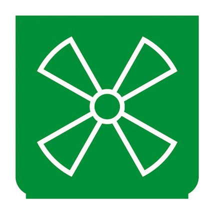 Emblem - Gebläse langsam grün - 1 - Stück ENG