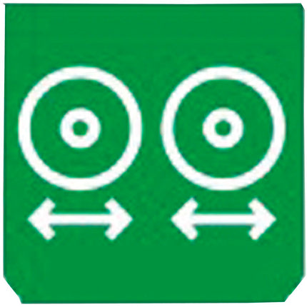 Emblem - Kehrspiegelüberdeckung grün - 1 - Stück ENG