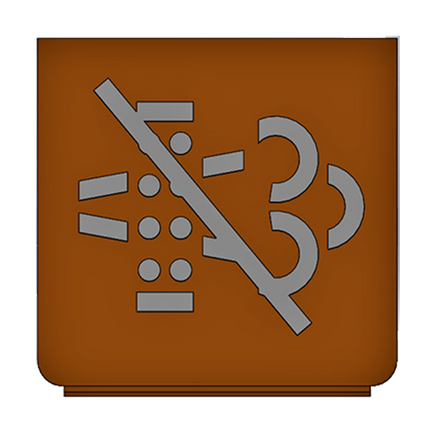 Emblem - Partikelfilter orange - 1 - Stück ENG