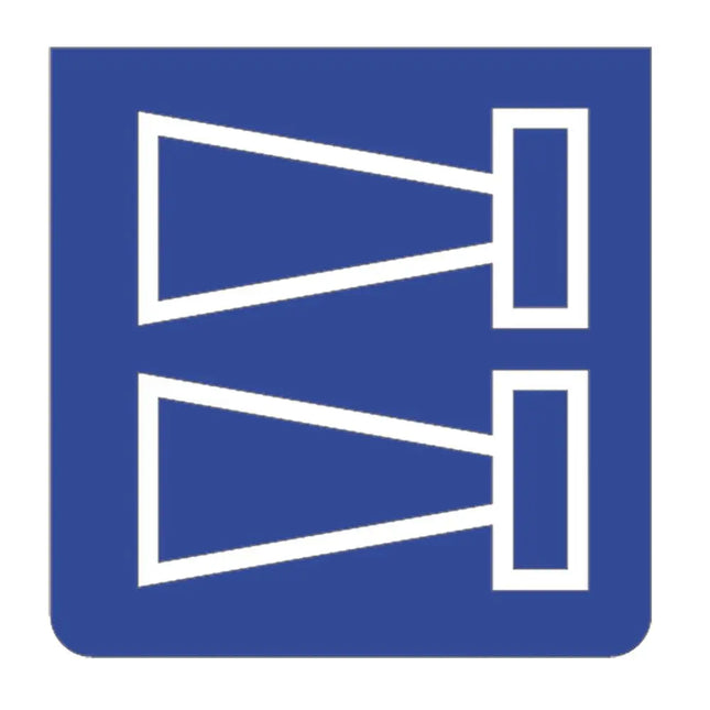 Emblem - Doppelhorn blau/weiss - 897953 - 1 - Stück ENG
