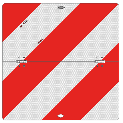 Parkwarntafel klappbar verzinkt rot/weiss links