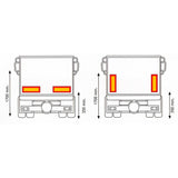 2 Tafeln, Alu für Anhänger reflektierend 90093