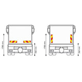2 Tafeln, Alu für Zugfahrzeuge reflektier. 90094