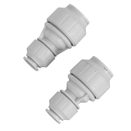 Rohrverbinder 15 mm zu 10 mm, 2 Stück -