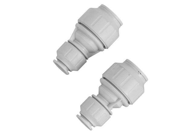 Rohrverbinder 15 mm zu 10 mm, 2 Stück -