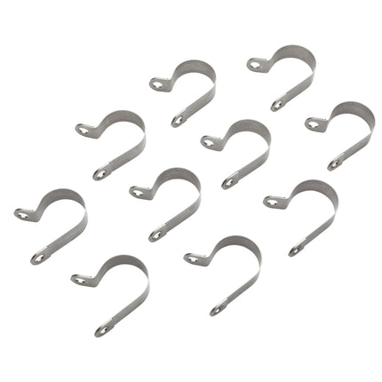 Befestigungsschelle D25, W15, Edelstahl, 6,5 mm Befestigungsloch, 10 Stück -