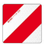 Parkwarntafel alu. rot/weiss links 90302
