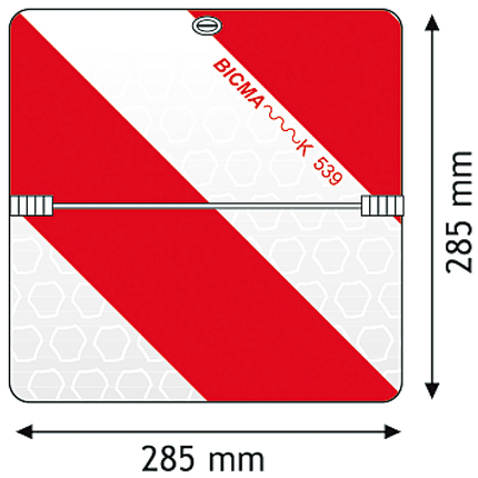 Parkwarntafel klappbar alu. rot/weiss rechts