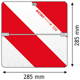 Parkwarntafel klappbar alu. rot/weiss rechts 90311