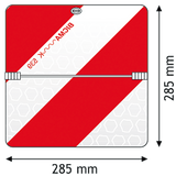 Parkwarntafel klappbar alu. rot/weiss links 90312