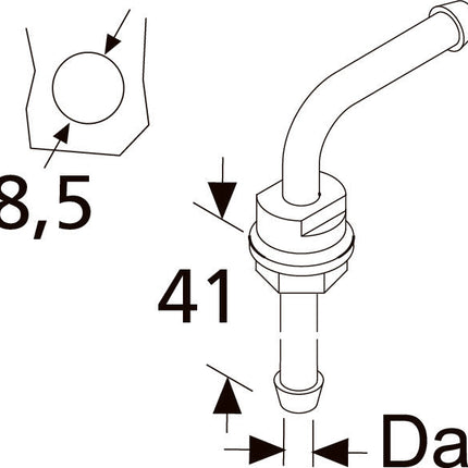 Tankentnehmer 6 mm Webasto