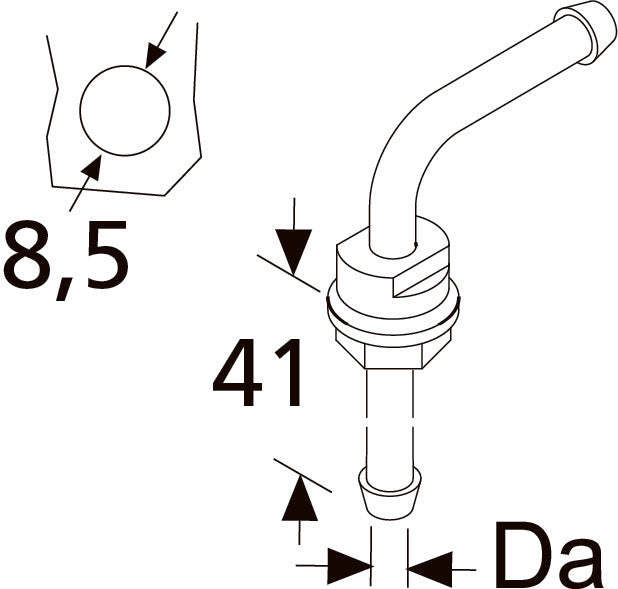 Tankentnehmer 6 mm Webasto