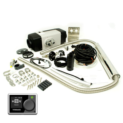 Webasto Air Top Evo 40 Diesel Bootsheizung: 12V/3.5kW, Einbausatz, Höhenanpassung, Vorwahluhr