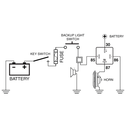 Intervallrelais zu Rückfahrhorn 24V rot