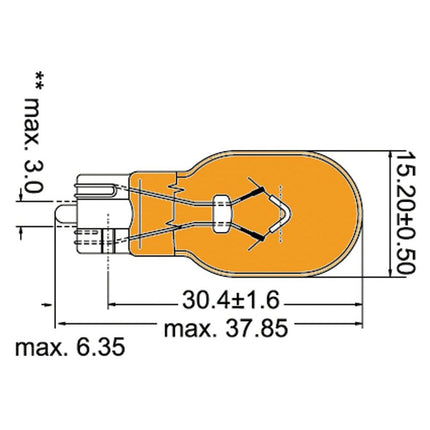 Osram - Glassockellampe 12V 16W *orange* - 1 - Stück OSRAM