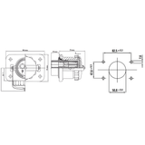 Nato-Steckdose 2-pol. 50 mm² Metall 941