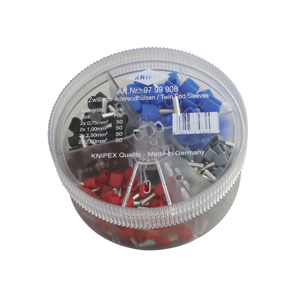 Knipex Sortimentbox Twin-Ader-Endhülsen isoliert
