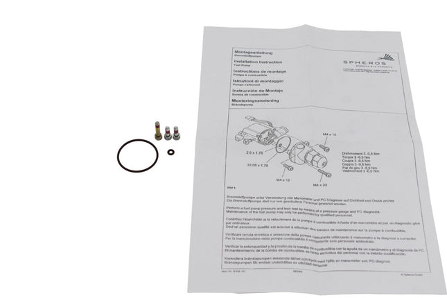 Kleinteile für Kraftstoffpumpe Thermo, nur für Montage der Pumpe 82233 Webasto