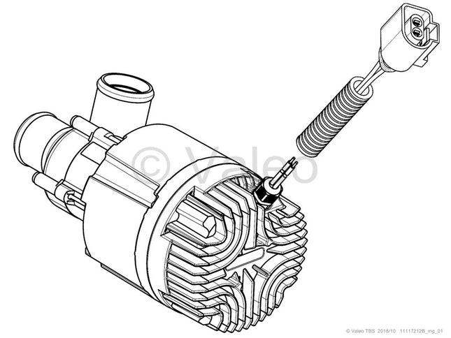 Kühlmittelpumpe U4856.015, FEP-Stecker, 2-polig -