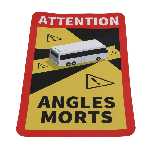 Selbstklebefolie „Toter Winkel“ für Busse