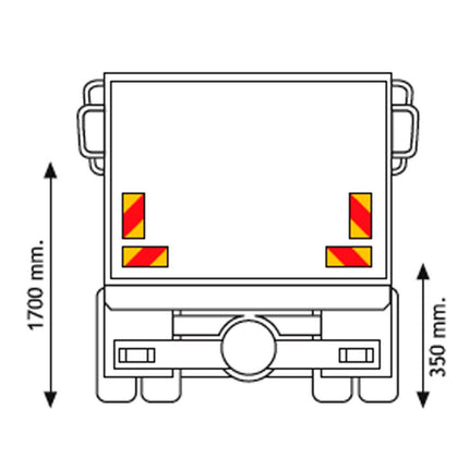 4 Folien für Zugfahrzeuge selbstkl./reflekt.
