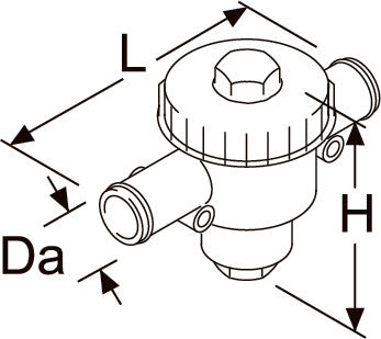 Absperrventil mit Filter, 2/2-Wege -