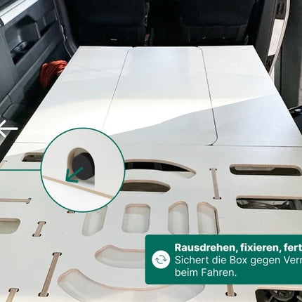 Moonbox Campingbox mit Tisch Van/Bus 115cm Modify Weiß Moonbox
