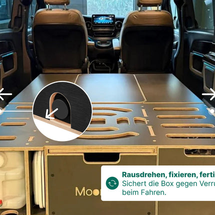 Moonbox Campingbox mit Tisch Van/Bus 124cm Modify Dunkelgrau Moonbox