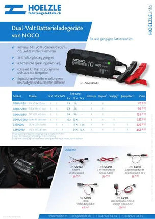 Genius Ladegeräte von NOCO Hischier Auto AG