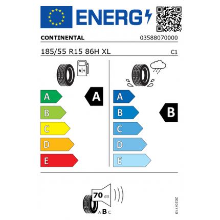 *CONTINENTAL   185/55 R15 86H XL ECO CONTACT 6 AUSLAUF