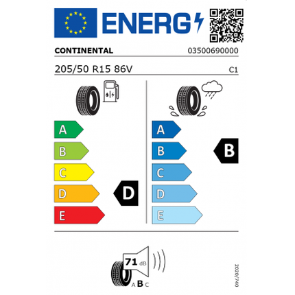 *CONTINENTAL  205/50 R15 86V PREMIUM CONTACT 2 AUSLAUF