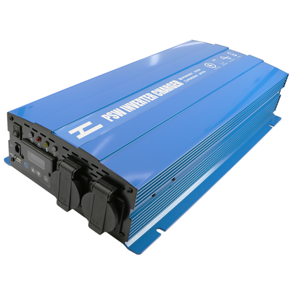 Sinus-Wechselrichter-Ladegerät mit LCD Display 12 -> 230 V 2’000 W