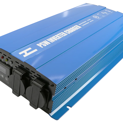 Sinus-Wechselrichter-Ladegerät mit LC-Display, 12 → 230 V, 2’000 W Hischier Auto AG