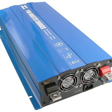 Sinus-Wechselrichter-Ladegerät mit LC-Display, 12 → 230 V, 2’000 W Hischier Auto AG