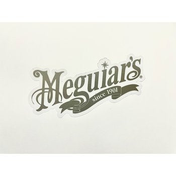 Meguiar's Aufkleber Logo Metallic Silbergrau (matt), L= 15 cm - Hischier Auto AG