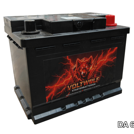 Starterbatterie Voltwolf DA 63 (63Ah) SLI