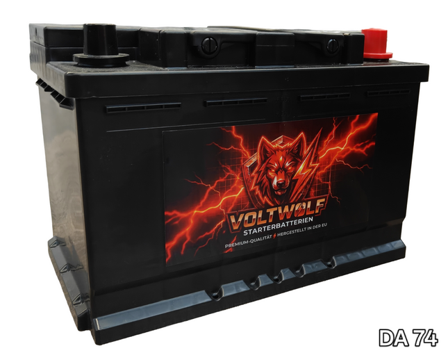 Starterbatterie Voltwolf DA 74 (74Ah) SLI *30 Monate Garantie* Voltwolf