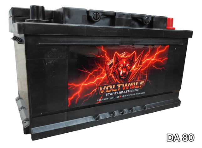 Starterbatterie Voltwolf DA 80 (80Ah) SLI *30 Monate Garantie* Voltwolf
