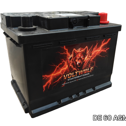 Starterbatterie Voltwolf DE 60 AGM (60Ah)