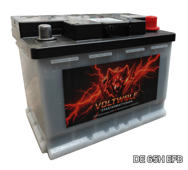 Starterbatterie Voltwolf DE 65H EFB (65Ah)