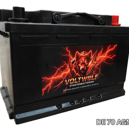 Starterbatterie Voltwolf DE 70 AGM (70Ah)