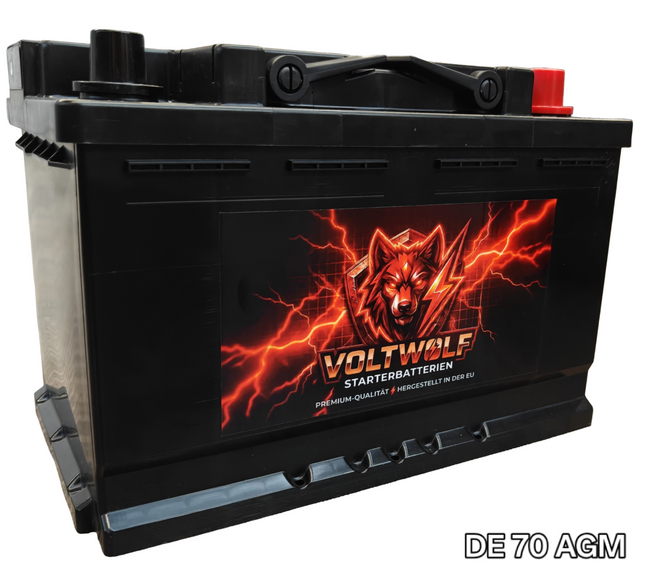 Starterbatterie Voltwolf DE 70 AGM (70Ah)