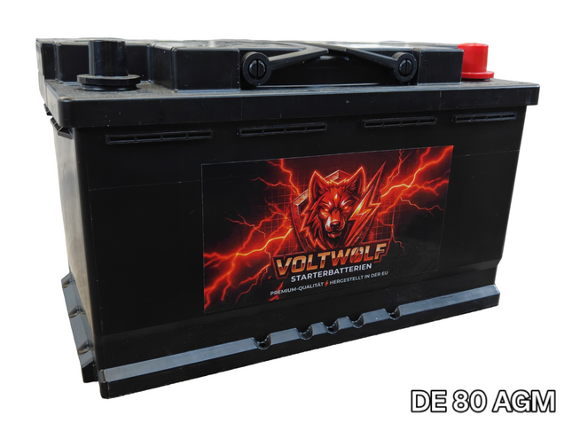 Starterbatterie Voltwolf DE 80 AGM (80Ah)