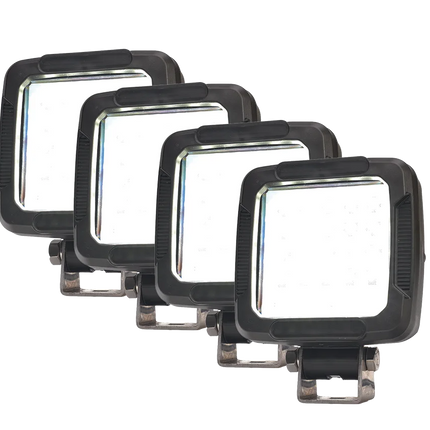 WAS - 4 Stk. LED-Arbeitsscheinwerfer 12/24 V WAS