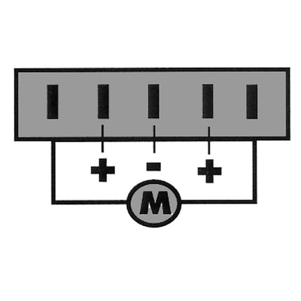 Wippschalter mit Polumkehrung 5-pol