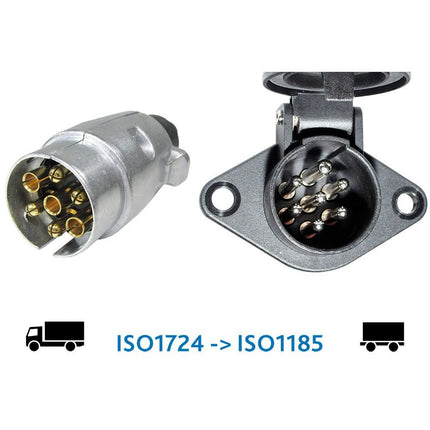 Adapter 7- auf 7-pol. Euro Kabel 25 cm