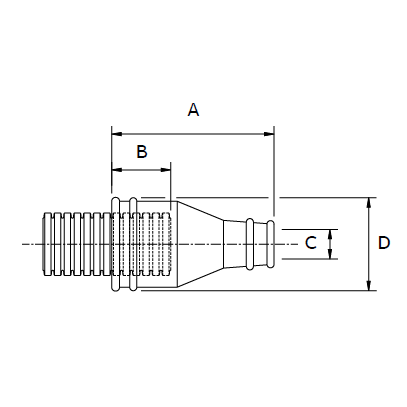 Harnessflex Wellrohrendtülle aus themoplastischem Elastomer NW 13